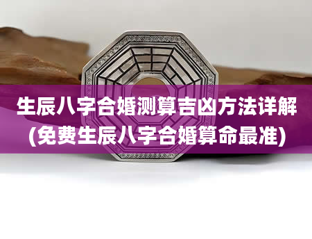 生辰八字合婚测算吉凶方法详解(免费生辰八字合婚算命最准)