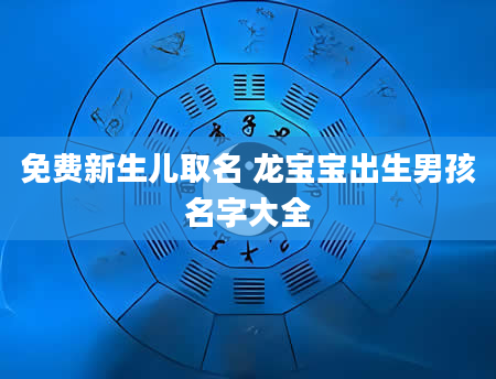 免费新生儿取名 龙宝宝出生男孩名字大全