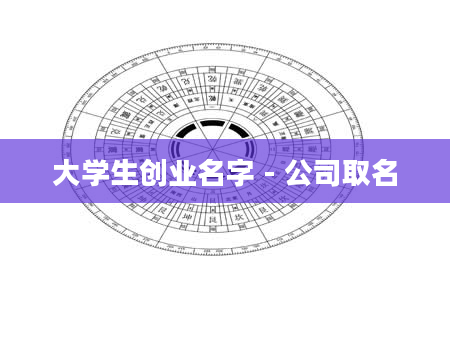 大学生创业名字 - 公司取名