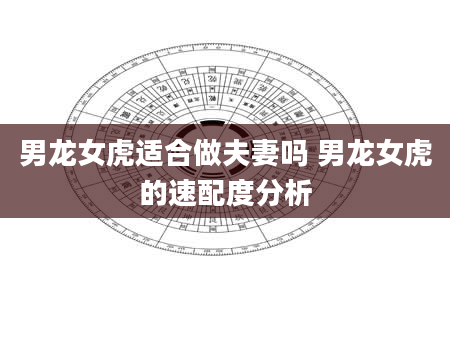 男龙女虎适合做夫妻吗 男龙女虎的速配度分析