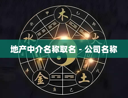 地产中介名称取名 - 公司名称