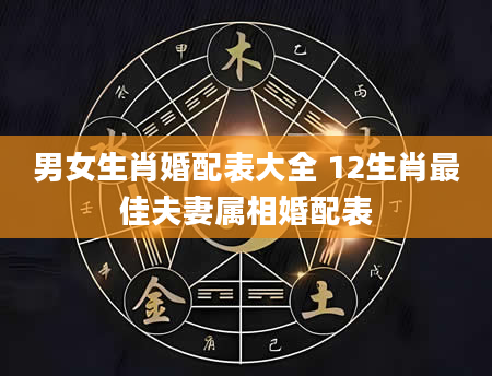 男女生肖婚配表大全 12生肖最佳夫妻属相婚配表