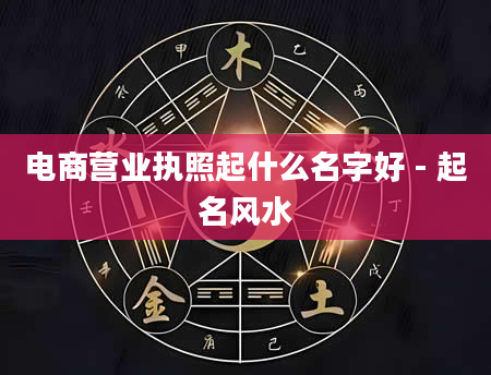 电商营业执照起什么名字好 - 起名风水