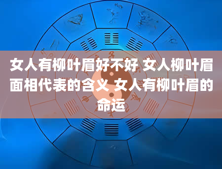 女人有柳叶眉好不好 女人柳叶眉面相代表的含义 女人有柳叶眉的命运