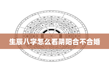 生辰八字怎么看阴阳合不合婚