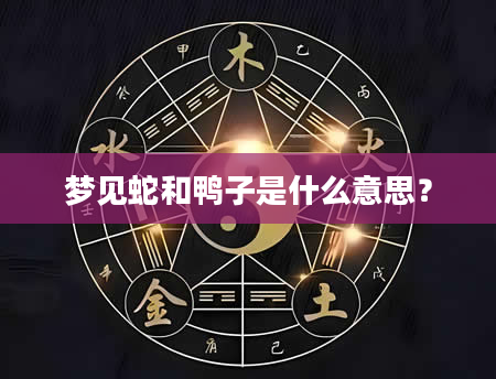 梦见蛇和鸭子是什么意思？