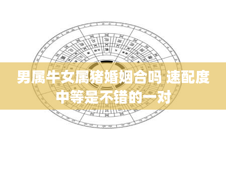 男属牛女属猪婚姻合吗 速配度中等是不错的一对