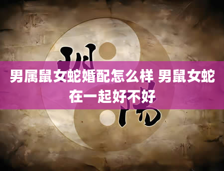 男属鼠女蛇婚配怎么样 男鼠女蛇在一起好不好