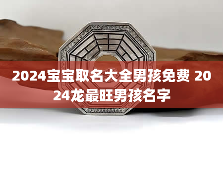 2024宝宝取名大全男孩免费 2024龙最旺男孩名字