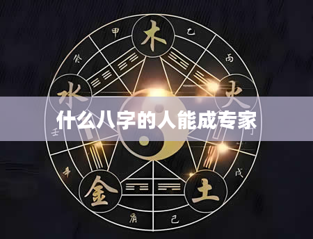 什么八字的人能成专家