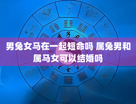男兔女马在一起短命吗 属兔男和属马女可以结婚吗