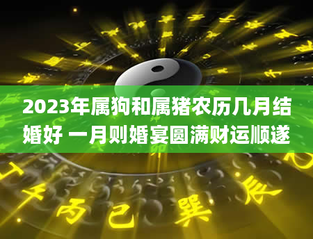 2023年属狗和属猪农历几月结婚好 一月则婚宴圆满财运顺遂