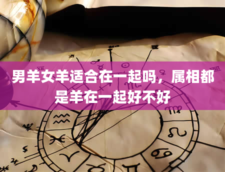 男羊女羊适合在一起吗，属相都是羊在一起好不好
