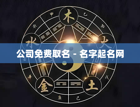 公司免费取名 - 名字起名网