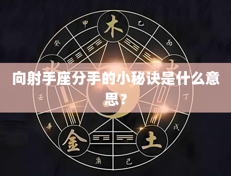 向射手座分手的小秘诀是什么意思？