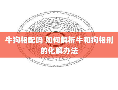 牛狗相配吗 如何解析牛和狗相刑的化解办法