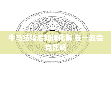 牛马结婚后如何化解 在一起会克死吗