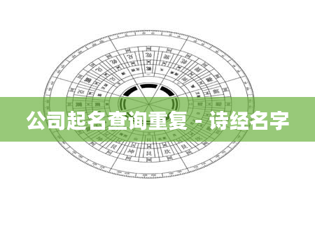 公司起名查询重复 - 诗经名字