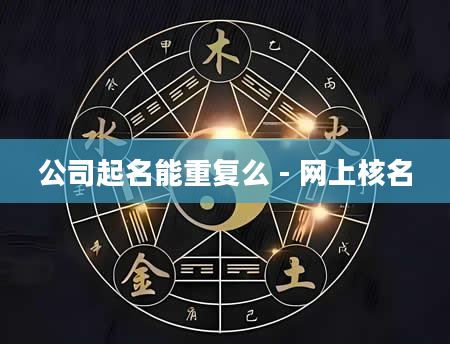 公司起名能重复么 - 网上核名