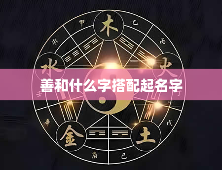 善和什么字搭配起名字