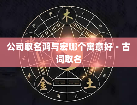 公司取名鸿与宏哪个寓意好 - 古词取名