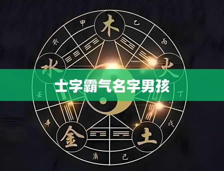 士字霸气名字男孩