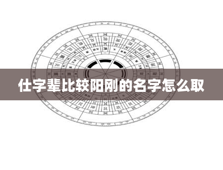 仕字辈比较阳刚的名字怎么取
