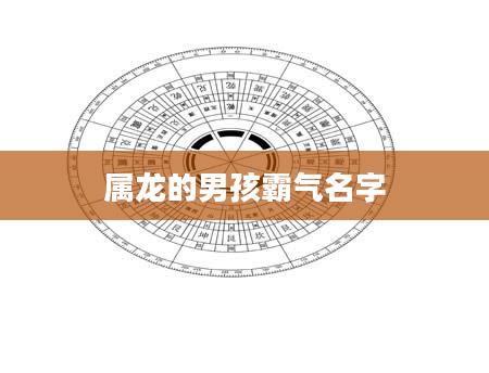 属龙的男孩霸气名字