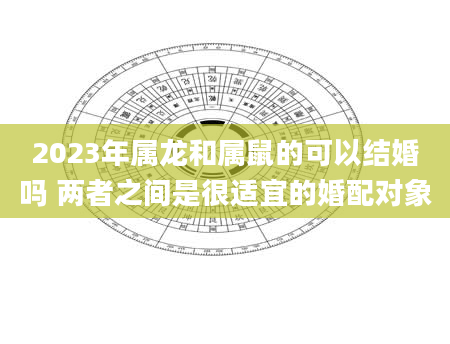 2023年属龙和属鼠的可以结婚吗 两者之间是很适宜的婚配对象