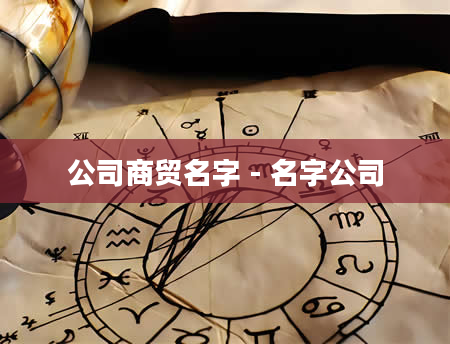 公司商贸名字 - 名字公司