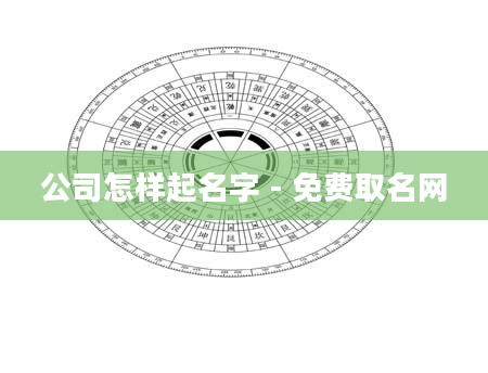 公司怎样起名字 - 免费取名网