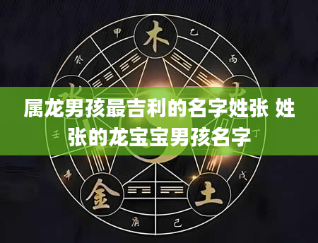 属龙男孩最吉利的名字姓张 姓张的龙宝宝男孩名字