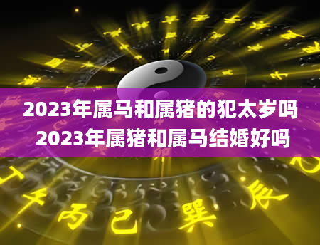 2023年属马和属猪的犯太岁吗 2023年属猪和属马结婚好吗