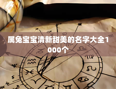 属兔宝宝清新甜美的名字大全1000个