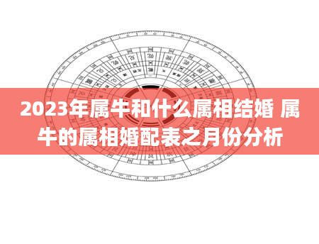 2023年属牛和什么属相结婚 属牛的属相婚配表之月份分析