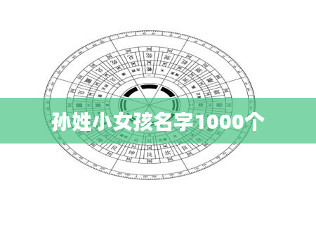 孙姓小女孩名字1000个