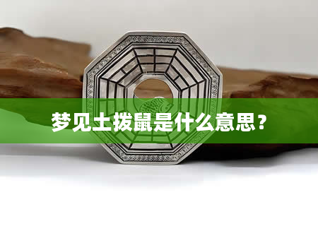 梦见土拨鼠是什么意思？