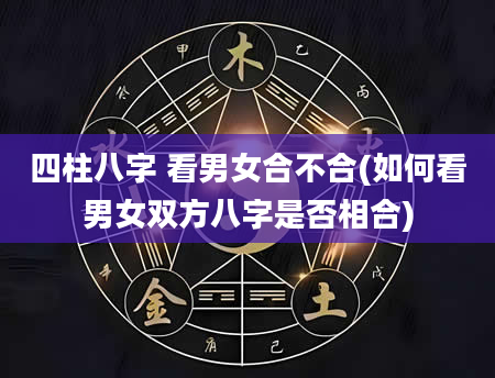 四柱八字 看男女合不合(如何看男女双方八字是否相合)