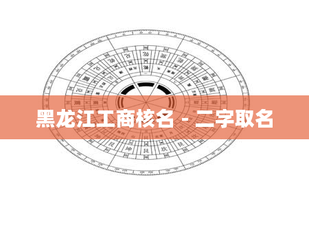 黑龙江工商核名 - 二字取名