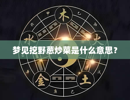 梦见挖野葱炒菜是什么意思？