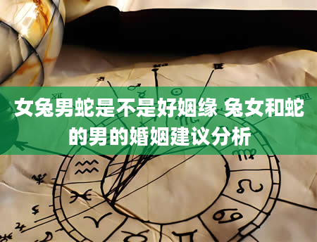 女兔男蛇是不是好姻缘 兔女和蛇的男的婚姻建议分析