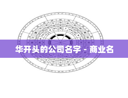 华开头的公司名字 - 商业名
