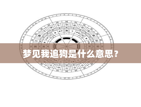 梦见我追狗是什么意思？