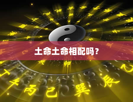 土命土命相配吗？