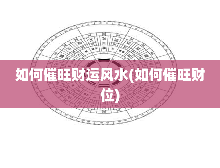 如何催旺财运风水(如何催旺财位)