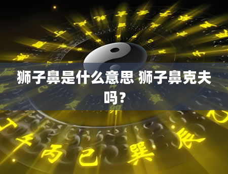 狮子鼻是什么意思 狮子鼻克夫吗？
