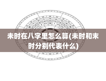 未时在八字里怎么算(未时和末时分别代表什么)