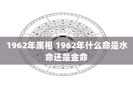 1962年属相 1962年什么命是水命还是金命
