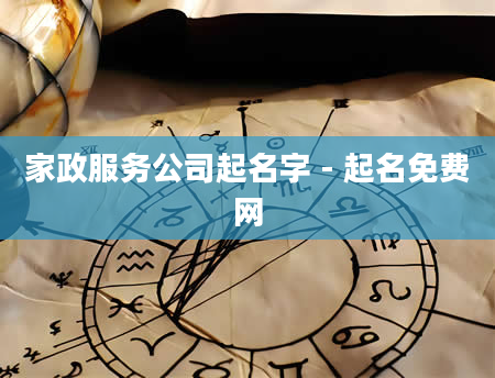 家政服务公司起名字 - 起名免费网
