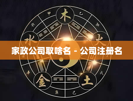 家政公司取啥名 - 公司注册名